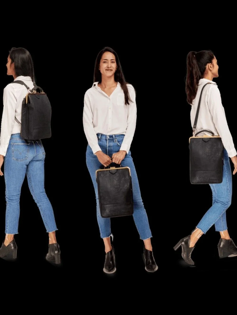Bobobark Laflore Paris 3 in 1 Backpack Briefcase Bag, Laptop bag NWT